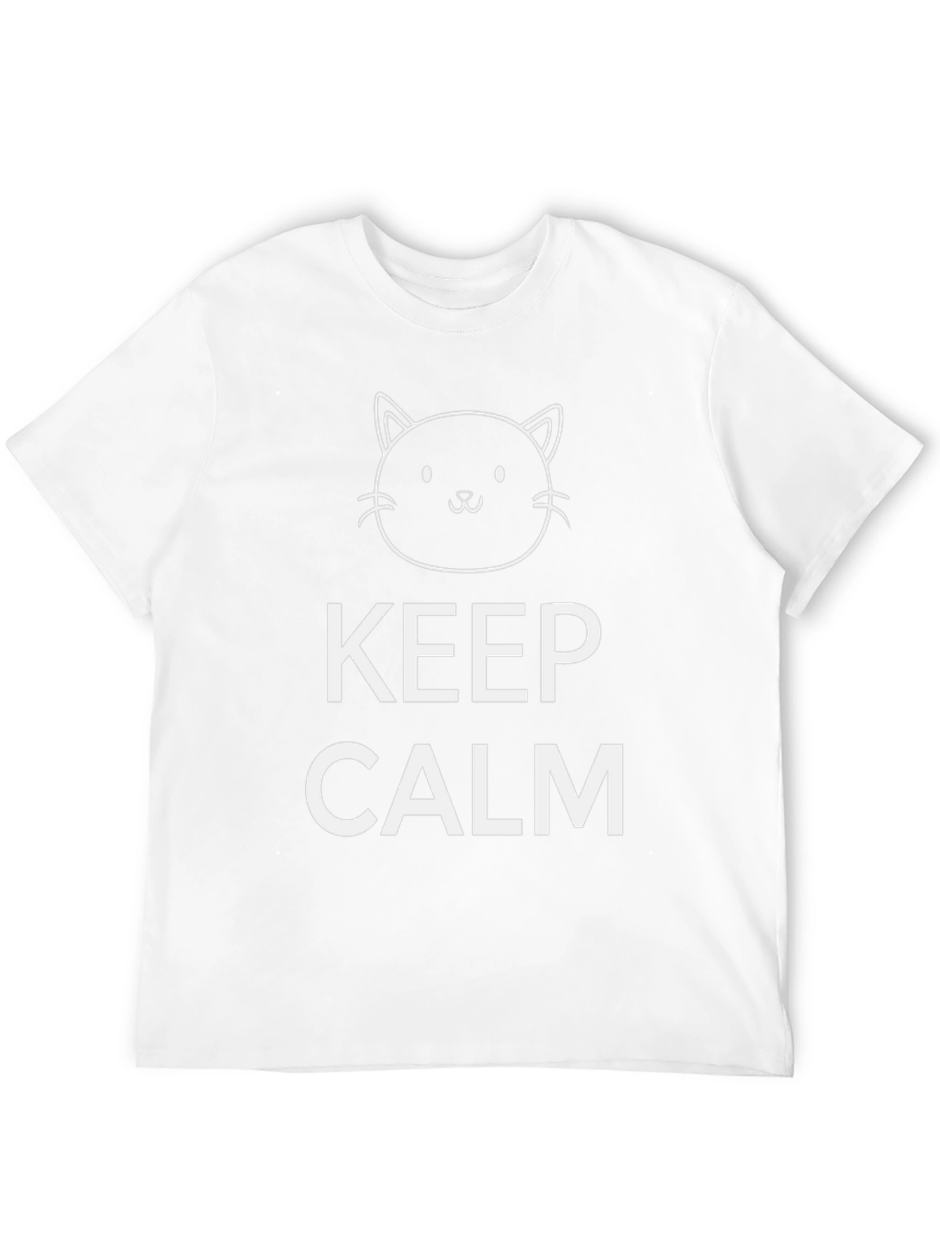Keep Calm Cat T-Shirt - Black