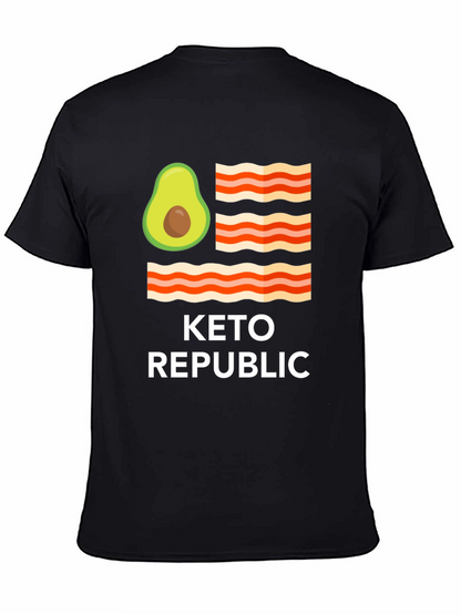 Keto Republic Graphic Tee - Avocado Bacon Flag T-Shirt