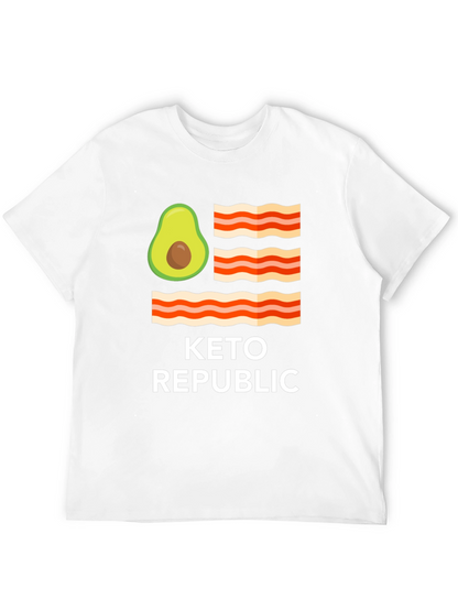 Keto Republic Graphic Tee - Avocado Bacon Flag T-Shirt