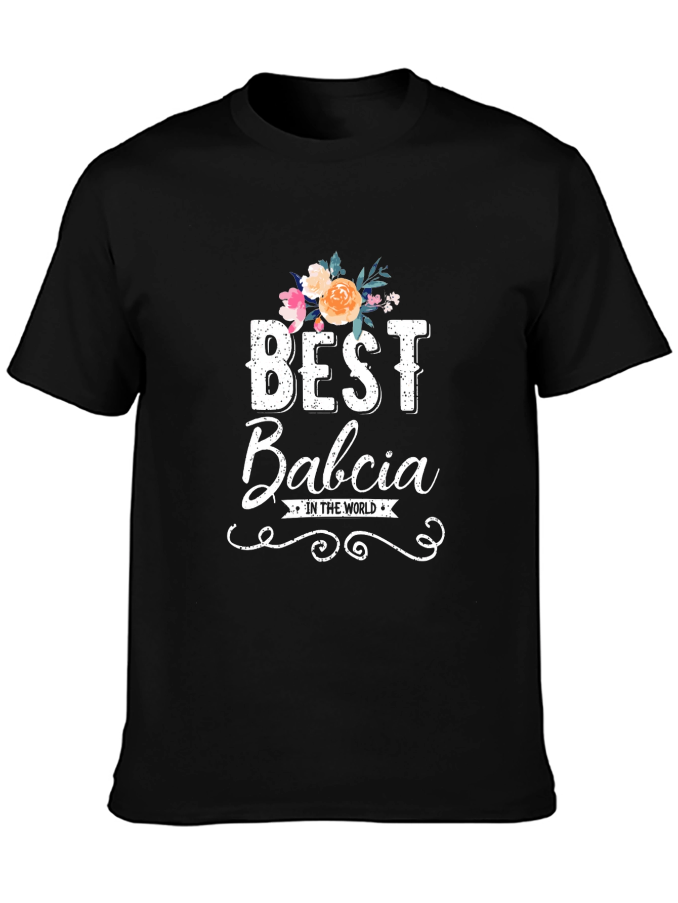 Best Babcia T-Shirt - Floral Design