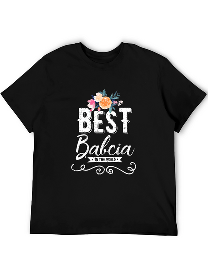 Best Babcia T-Shirt - Floral Design