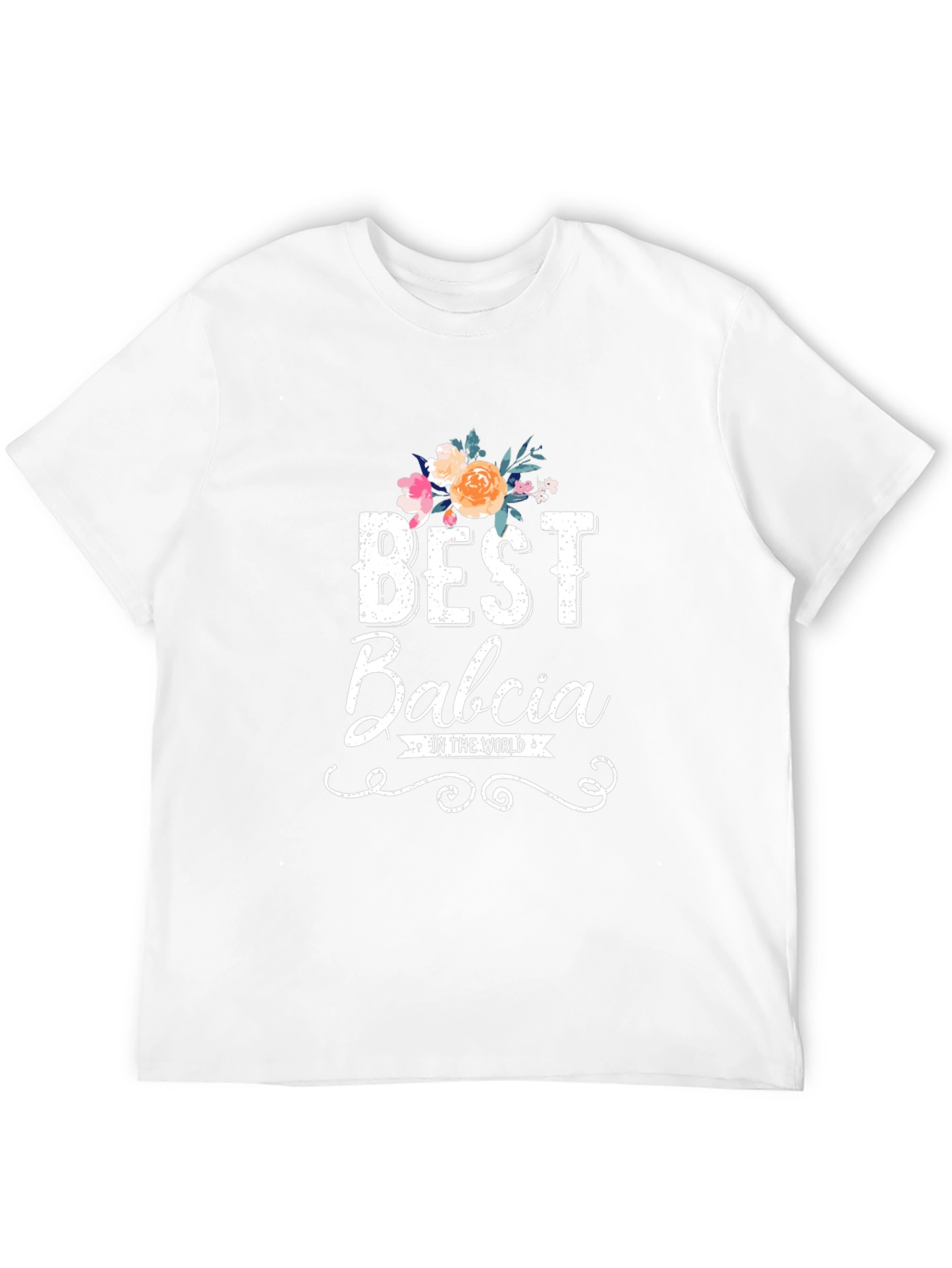 Best Babcia T-Shirt - Floral Design