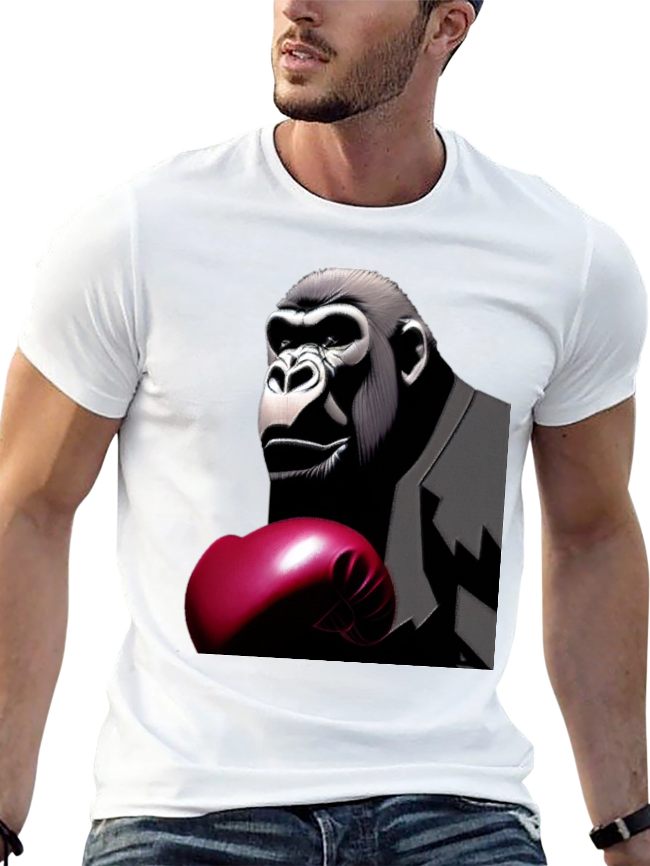 Gorilla Boxer Graphic Tee - Punchy Style