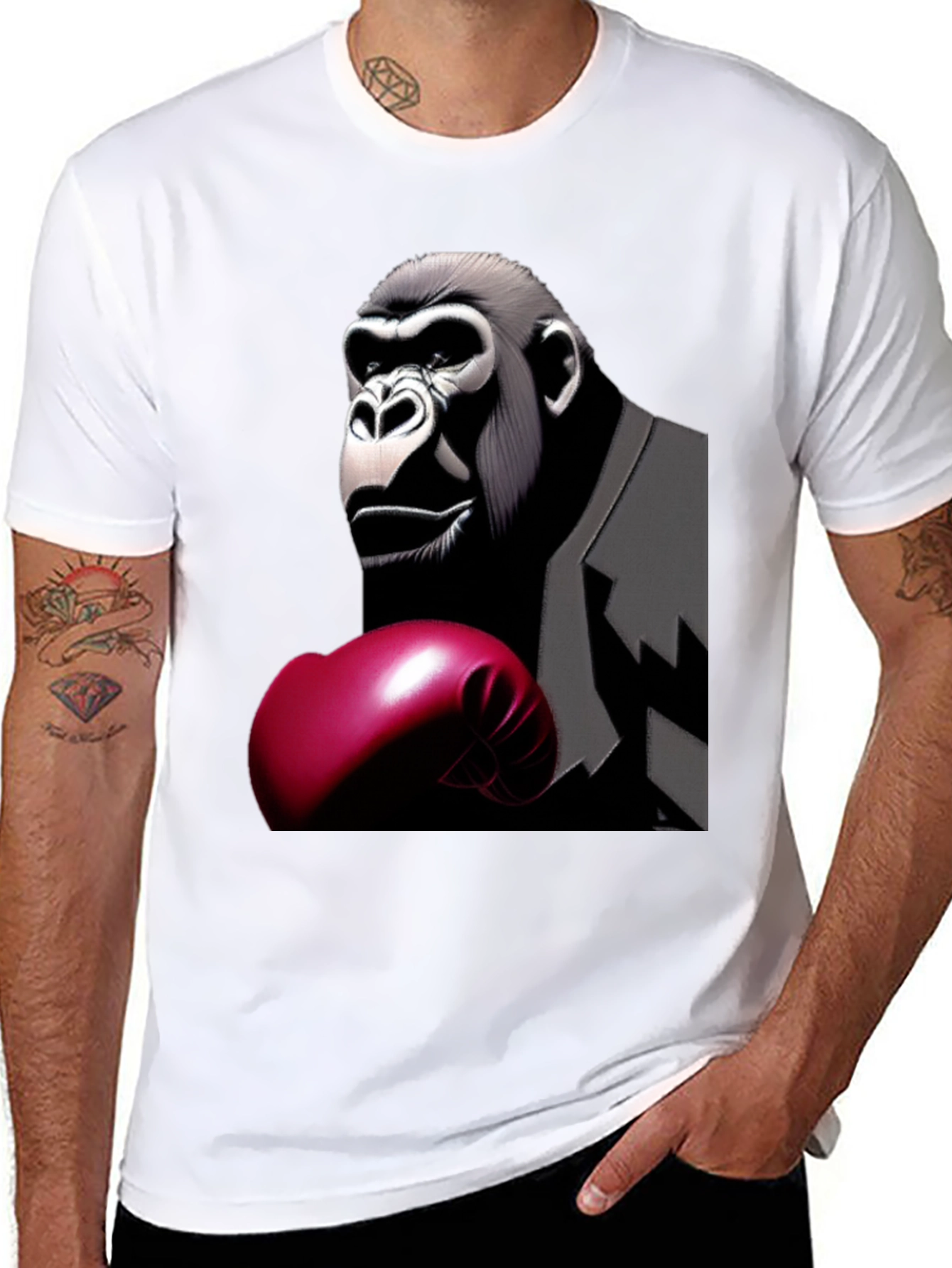 Gorilla Boxer Graphic Tee - Punchy Style