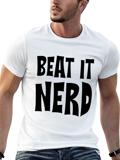 Beat It Nerd Black T-Shirt