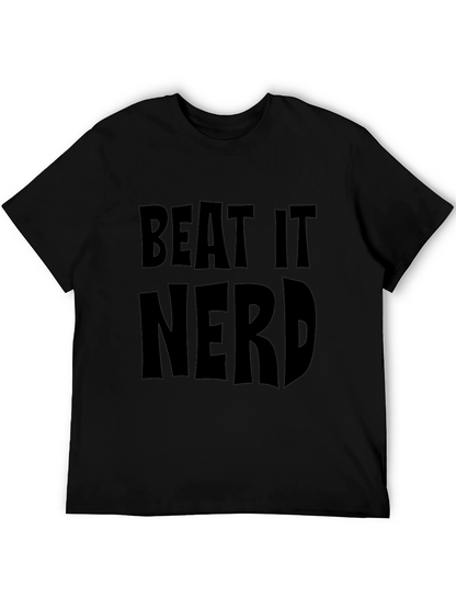Beat It Nerd Black T-Shirt