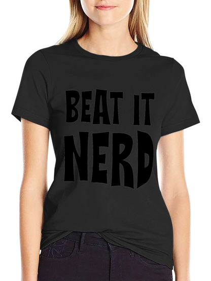 Beat It Nerd Black T-Shirt