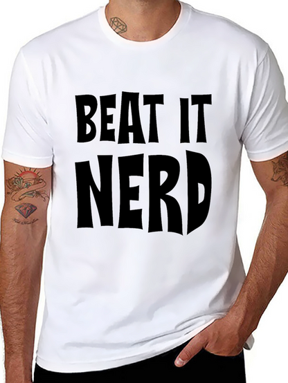 Beat It Nerd Black T-Shirt