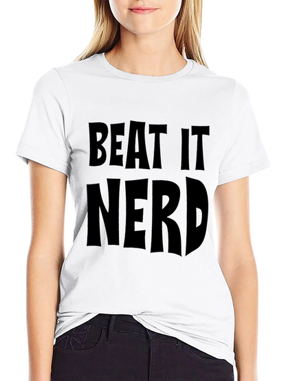 Beat It Nerd Black T-Shirt