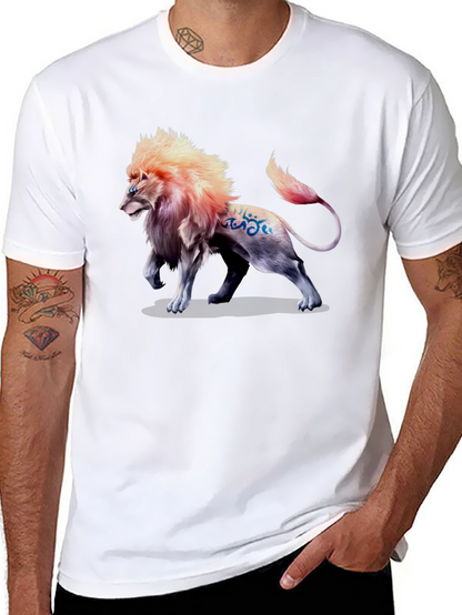 Lion Graphic Print T-Shirt - Bold Style