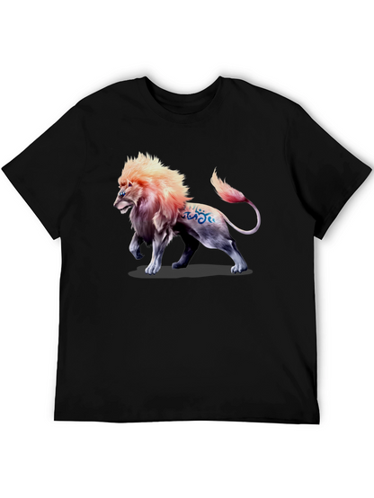 Lion Graphic Print T-Shirt - Bold Style