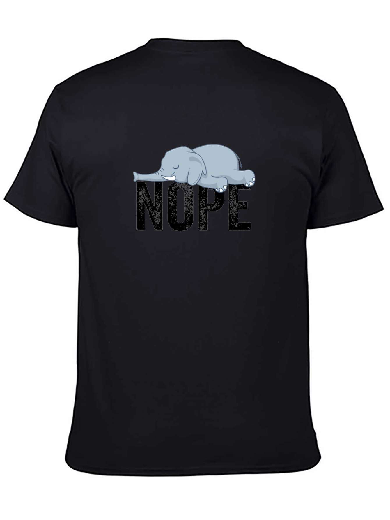 Nope Elephant Graphic T-Shirt - Unisex Relaxed Fit