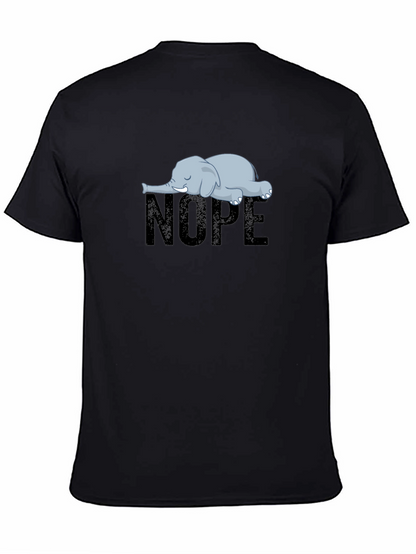 Nope Elephant Graphic T-Shirt - Unisex Relaxed Fit