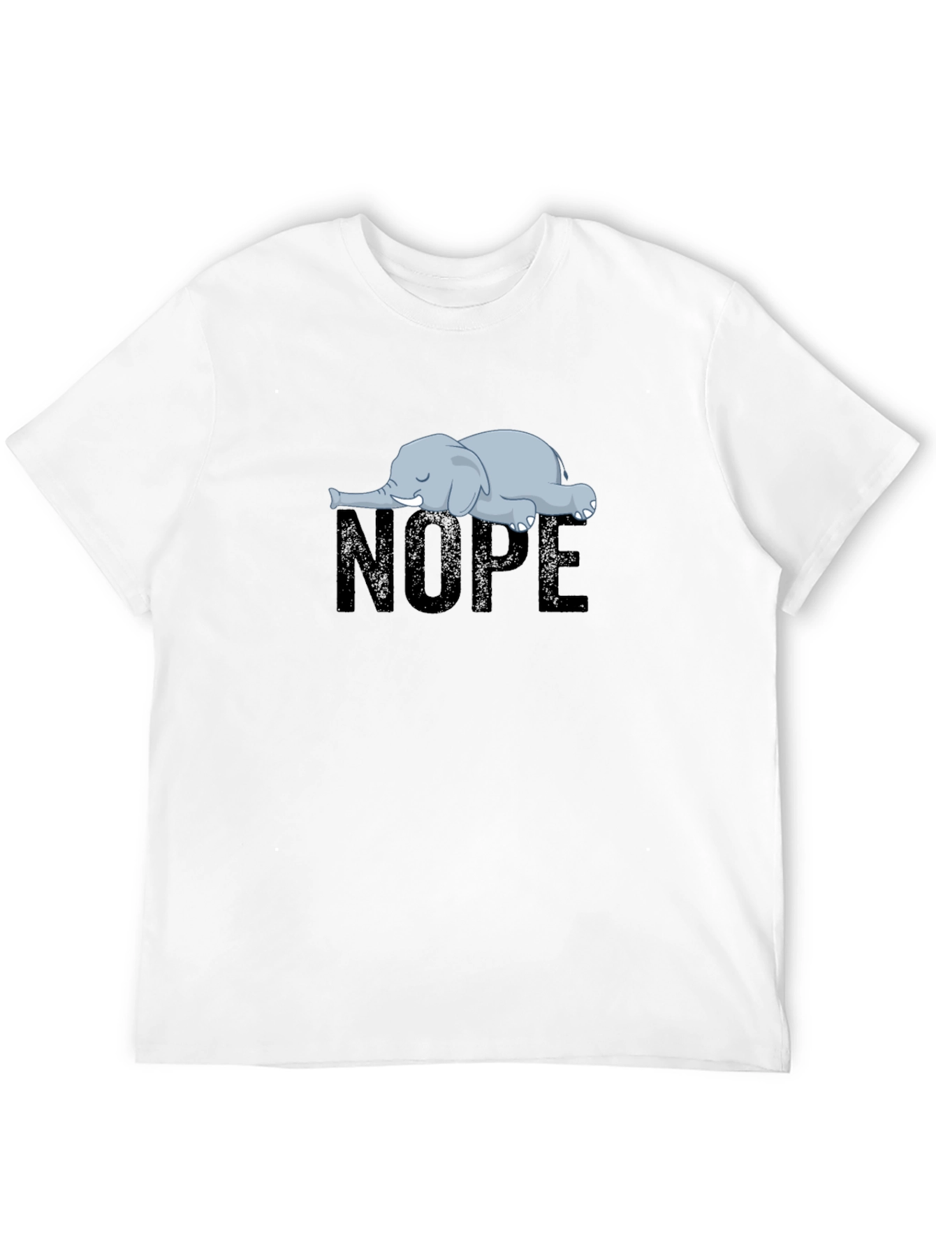 Nope Elephant Graphic T-Shirt - Unisex Relaxed Fit