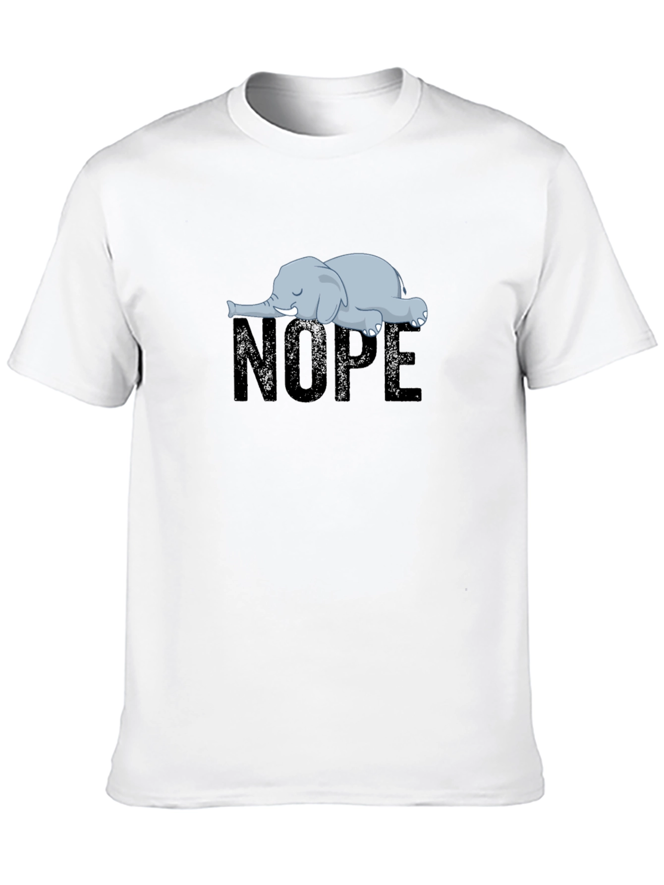 Nope Elephant Graphic T-Shirt - Unisex Relaxed Fit