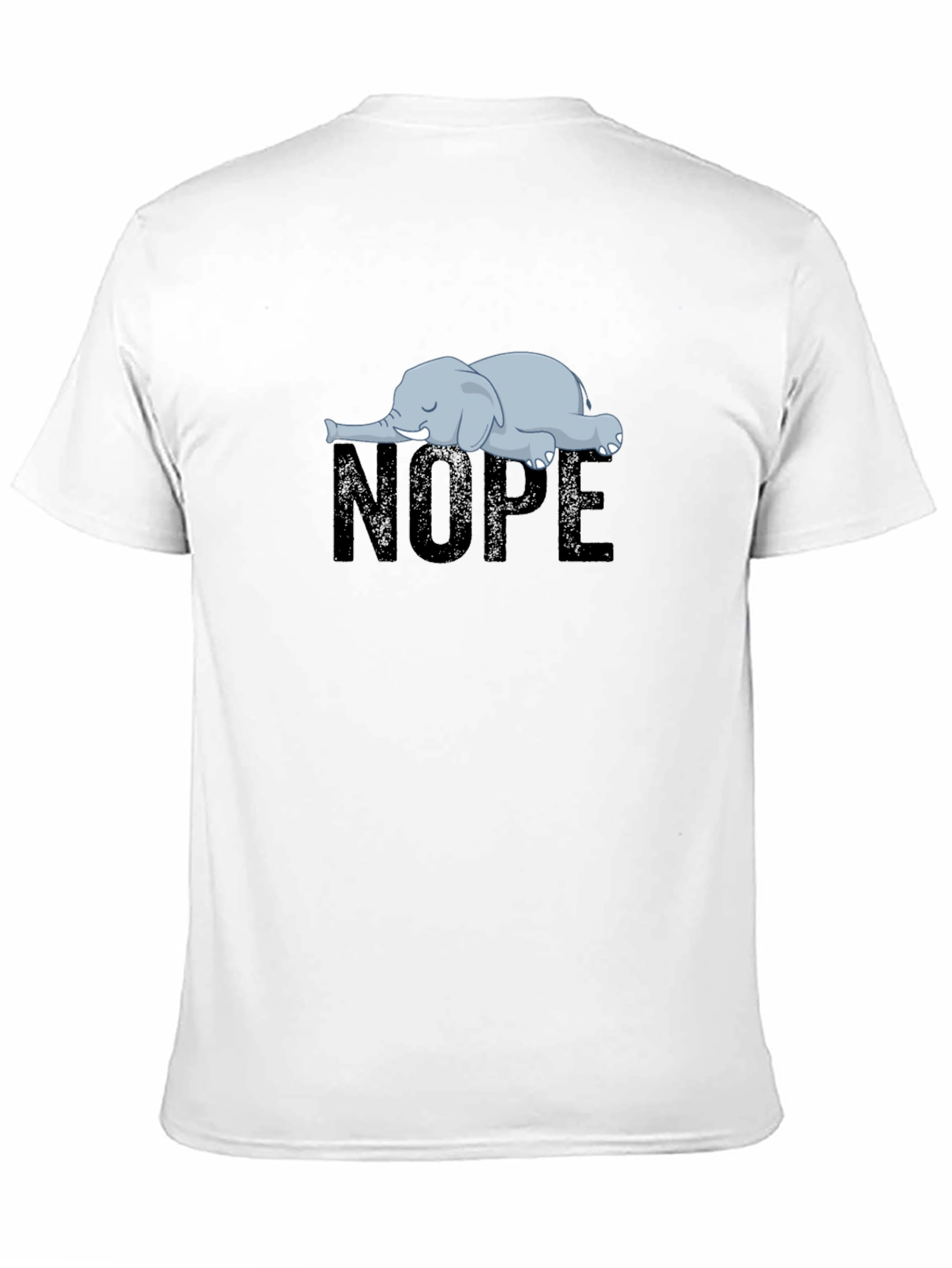 Nope Elephant Graphic T-Shirt - Unisex Relaxed Fit
