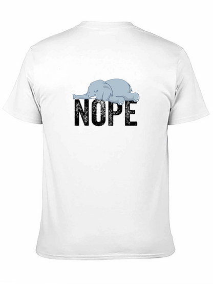 Nope Elephant Graphic T-Shirt - Unisex Relaxed Fit