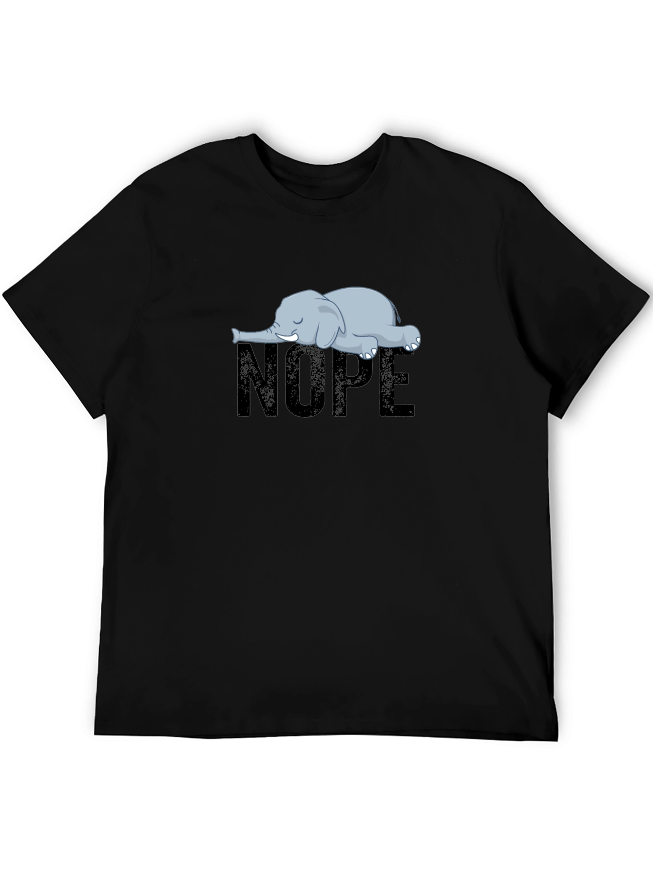 Nope Elephant Graphic T-Shirt - Unisex Relaxed Fit