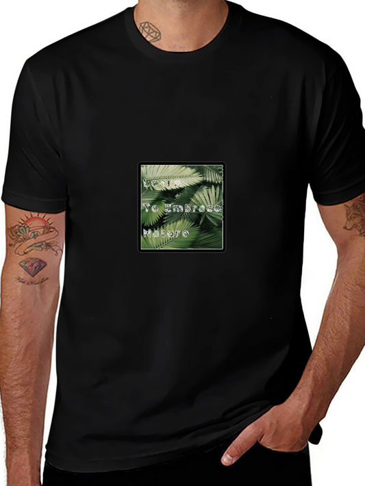 Embrace Nature Black Graphic T-Shirt