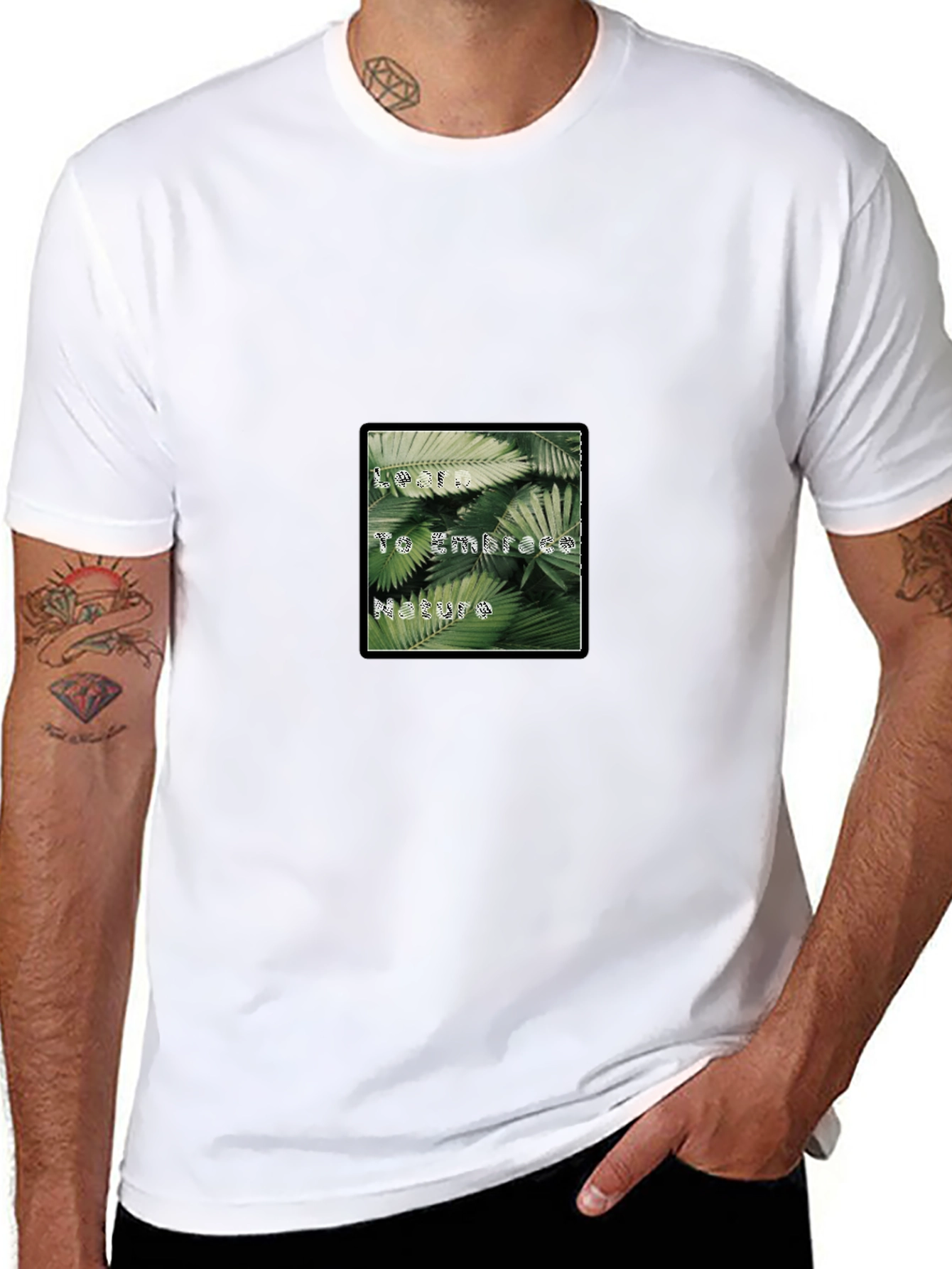 Embrace Nature Black Graphic T-Shirt