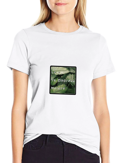 Embrace Nature Black Graphic T-Shirt