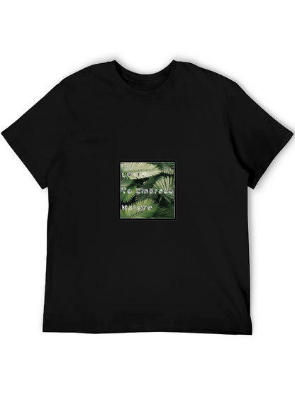 Embrace Nature Black Graphic T-Shirt
