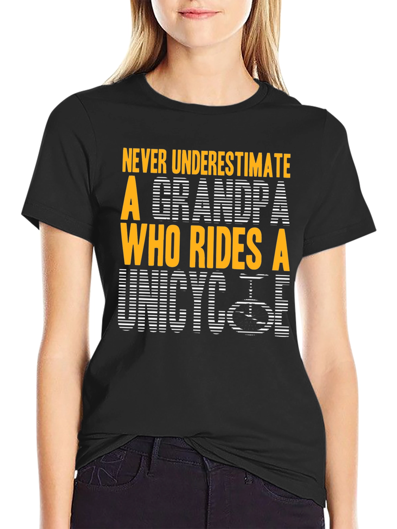Unicycle Grandpa Graphic T-Shirt