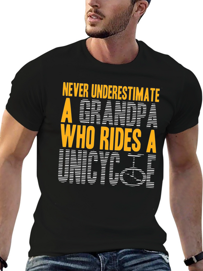 Unicycle Grandpa Graphic T-Shirt