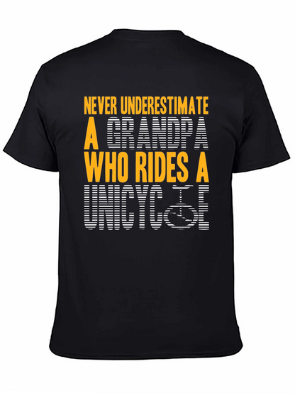 Unicycle Grandpa Graphic T-Shirt