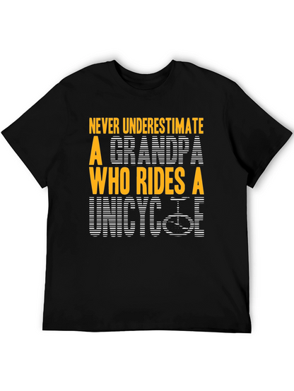 Unicycle Grandpa Graphic T-Shirt