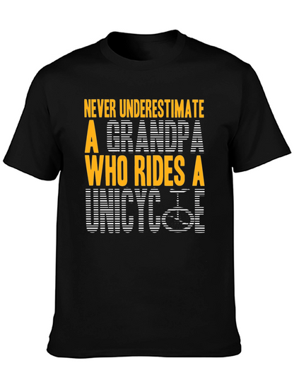 Unicycle Grandpa Graphic T-Shirt