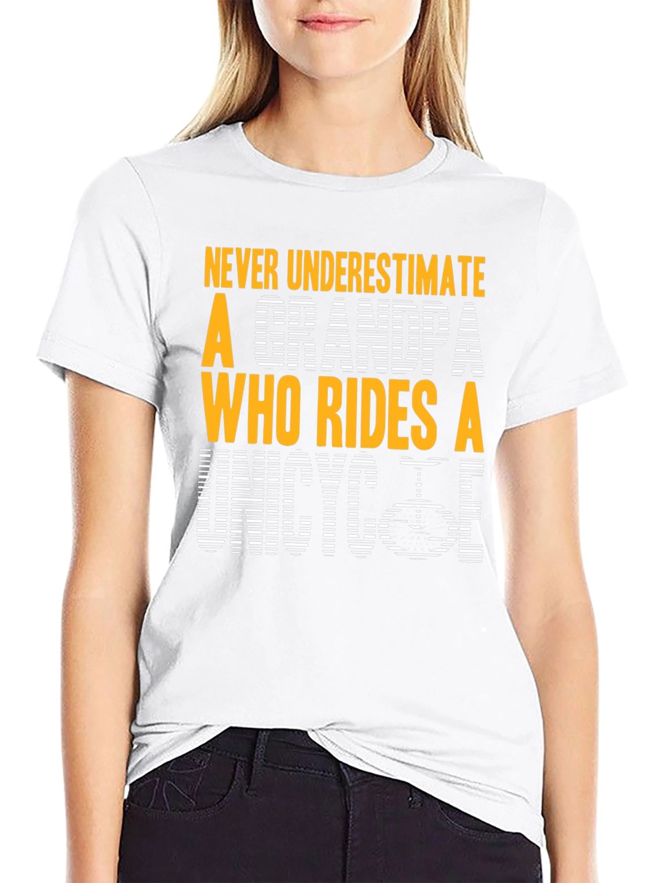 Unicycle Grandpa Graphic T-Shirt