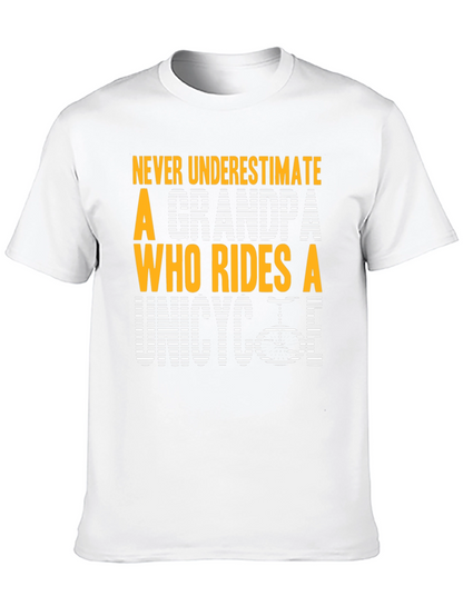 Unicycle Grandpa Graphic T-Shirt