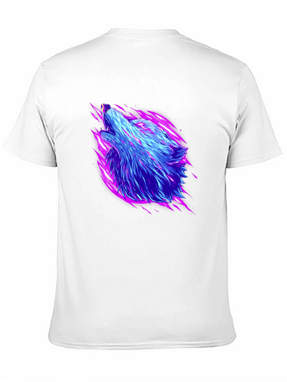 Neon Wolf Graphic Black T-Shirt
