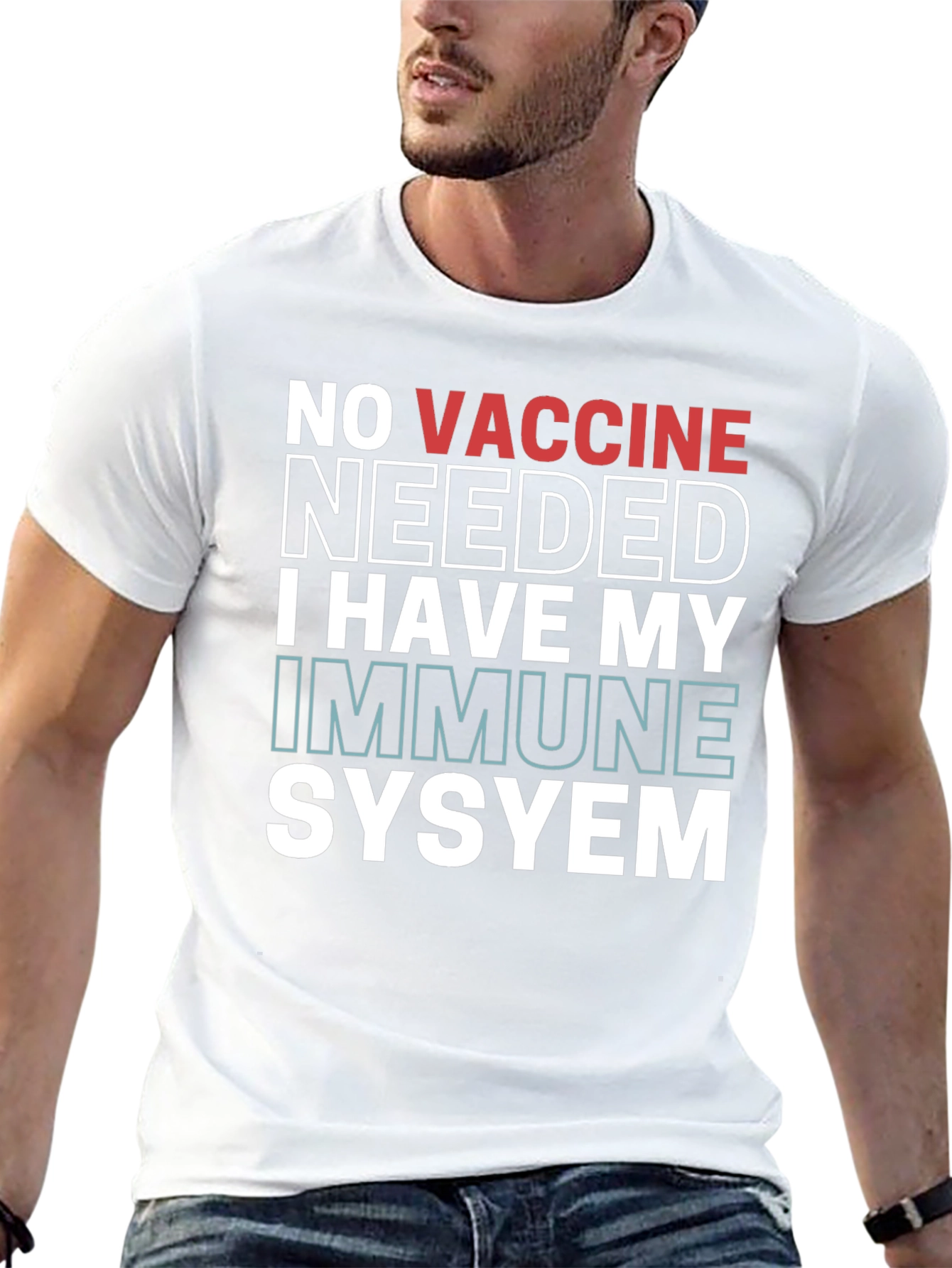 No Vaccine Needed Immune System T-Shirt
