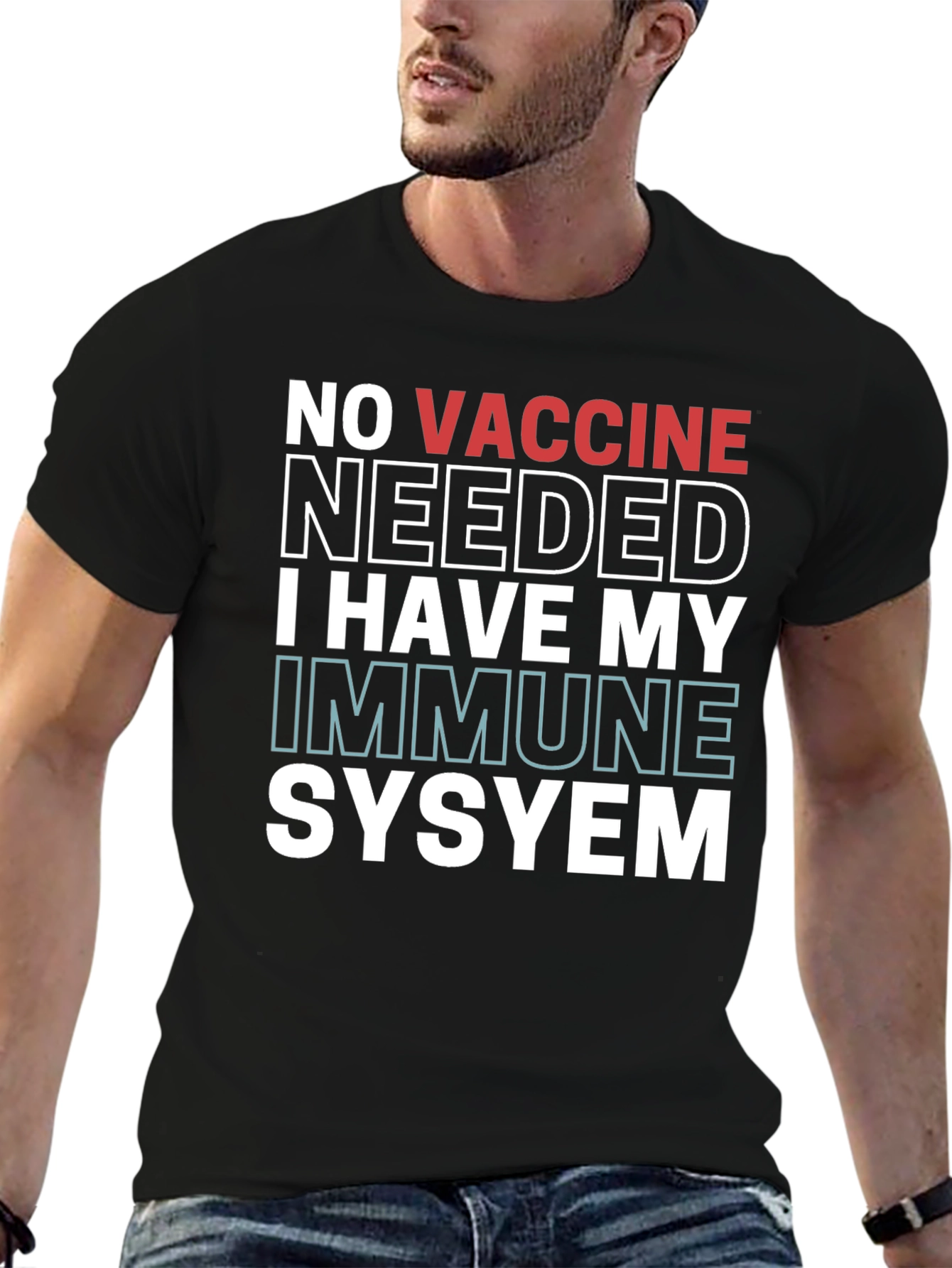 No Vaccine Needed Immune System T-Shirt