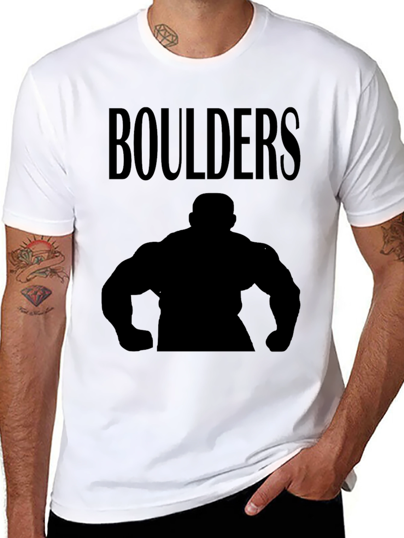 Boulders Black Silhouette Graphic T-Shirt