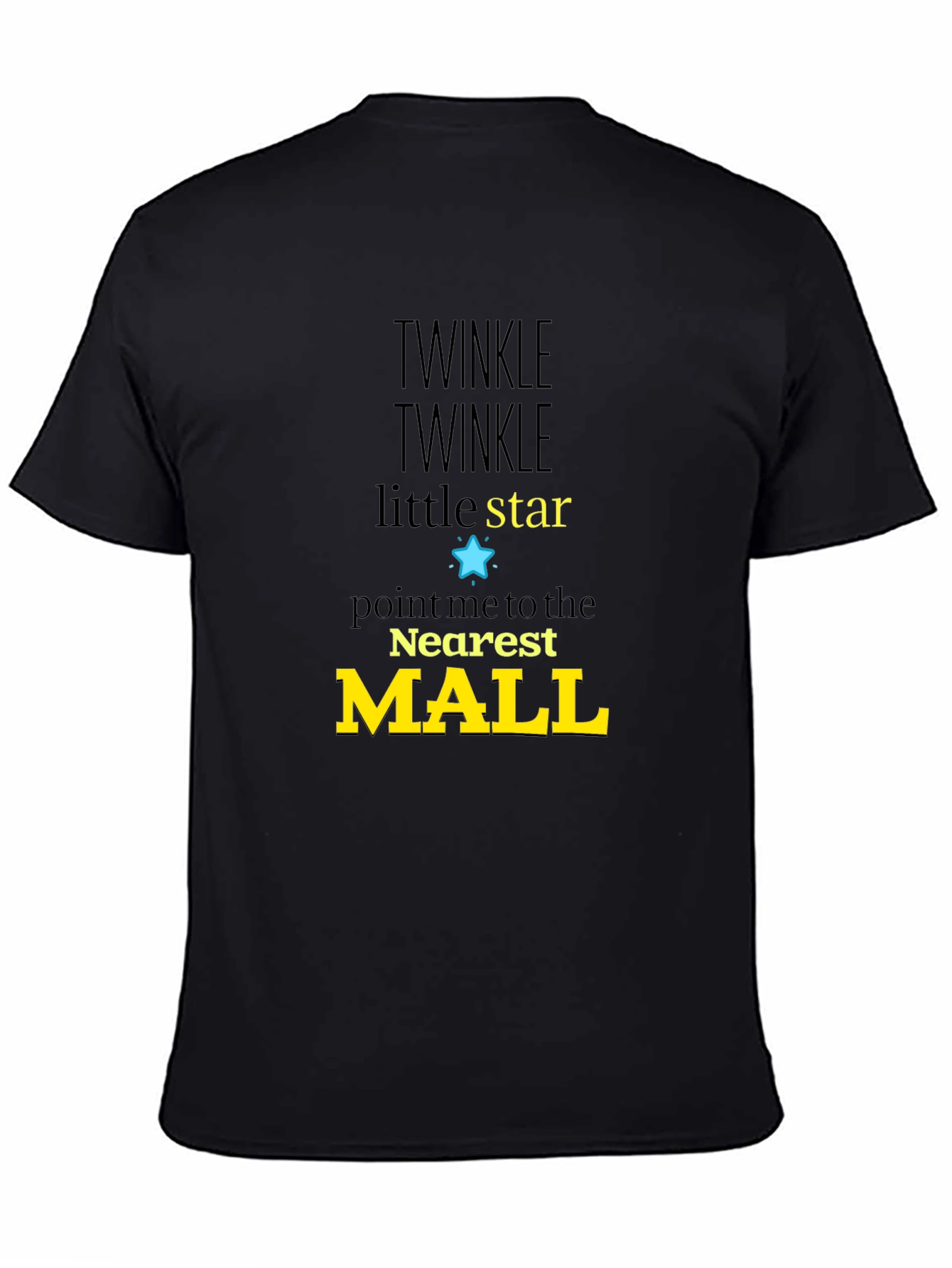 Twinkle Star Mall Graphic Tee - Black