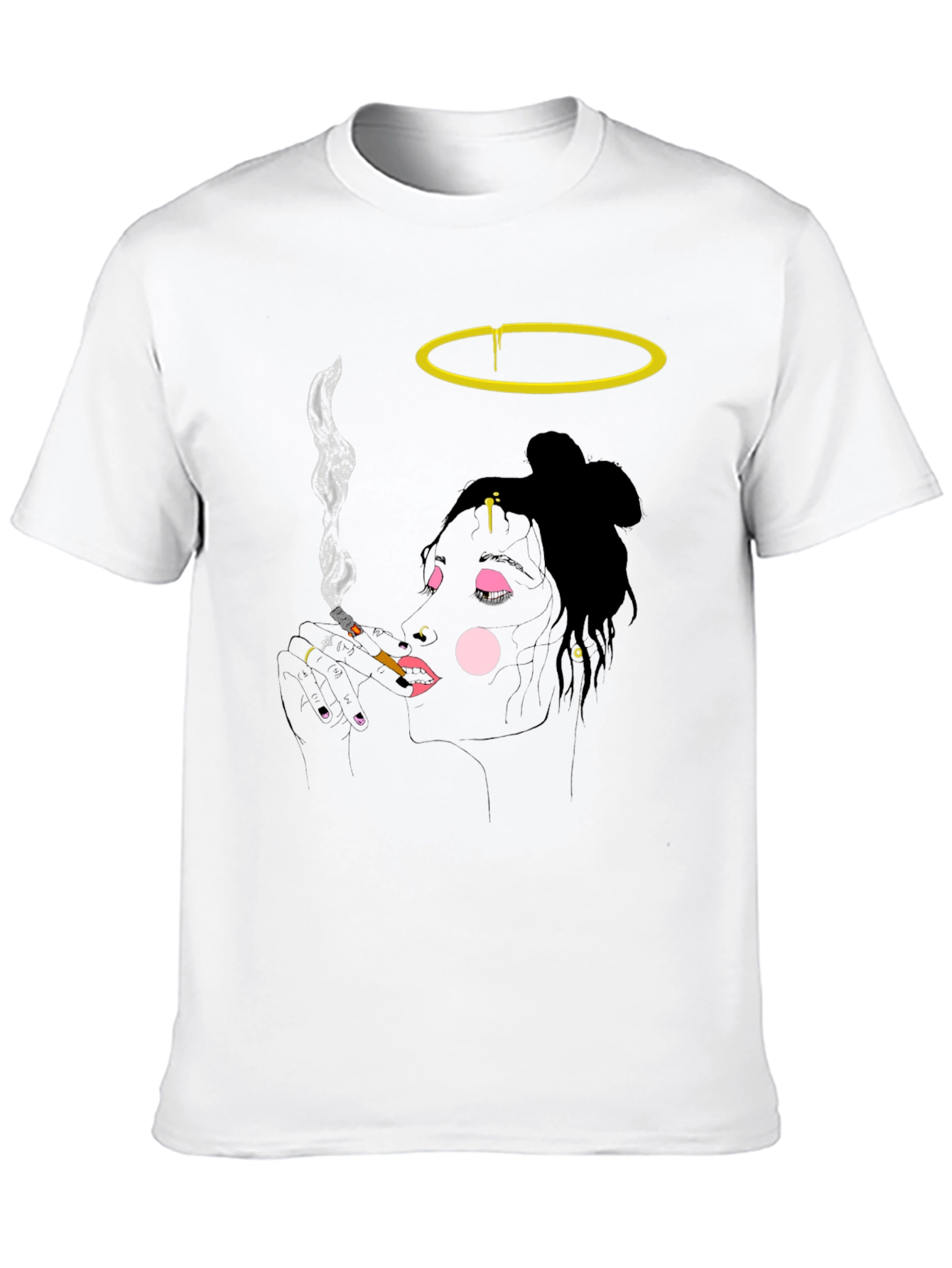 Smoking Angel Graphic Tee