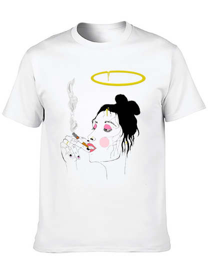 Smoking Angel Graphic Tee