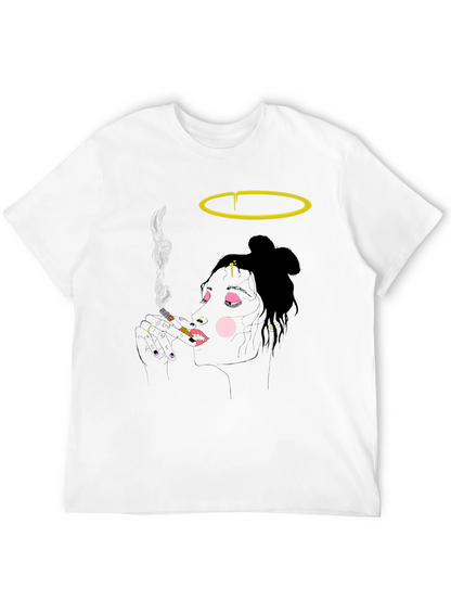 Smoking Angel Graphic Tee