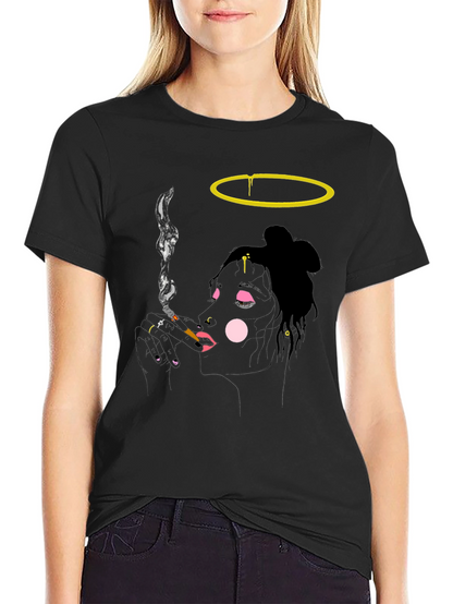 Smoking Angel Graphic Tee
