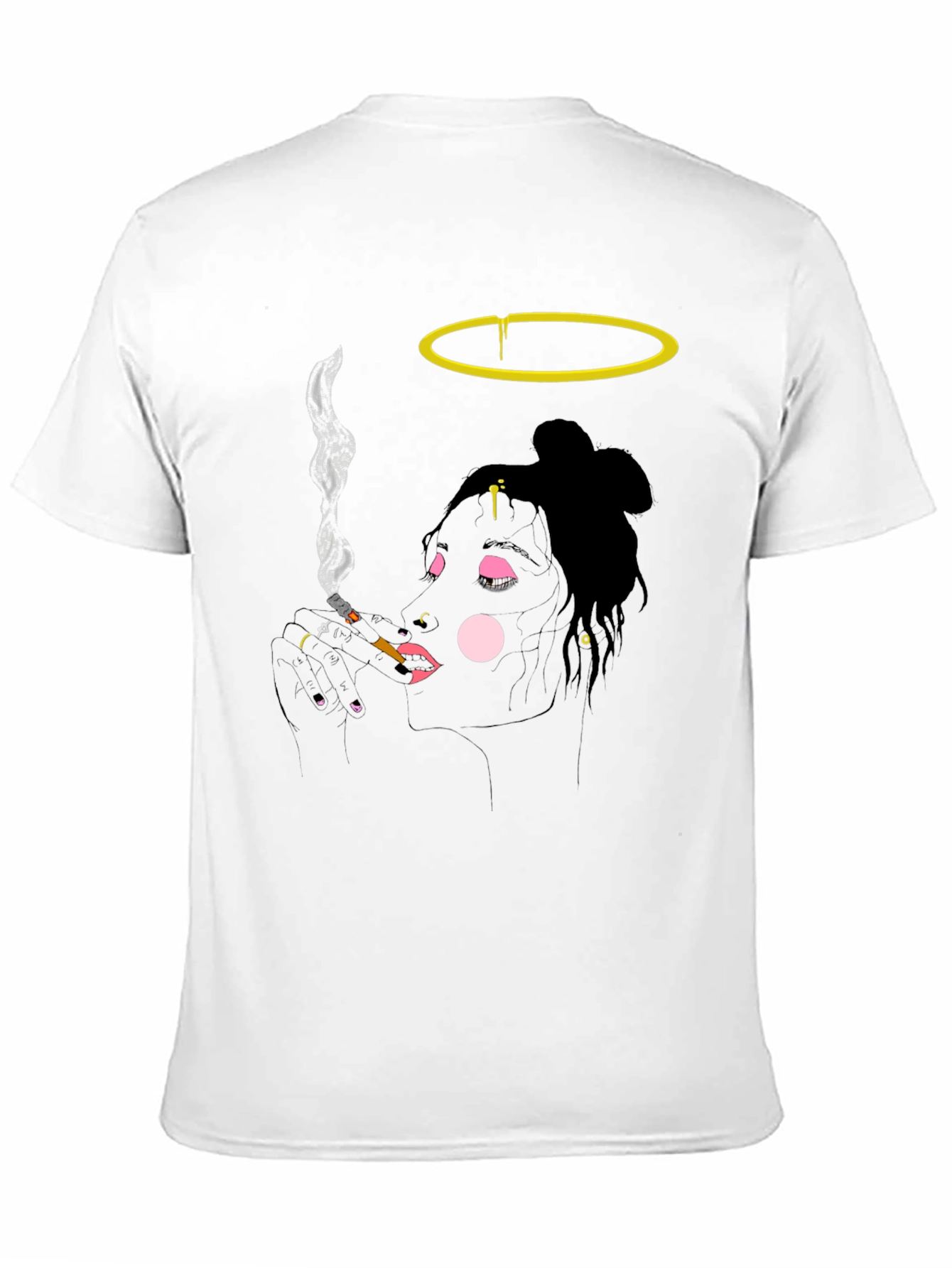Smoking Angel Graphic Tee