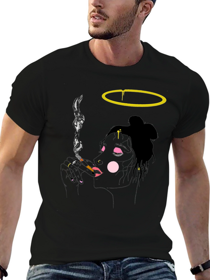 Smoking Angel Graphic Tee
