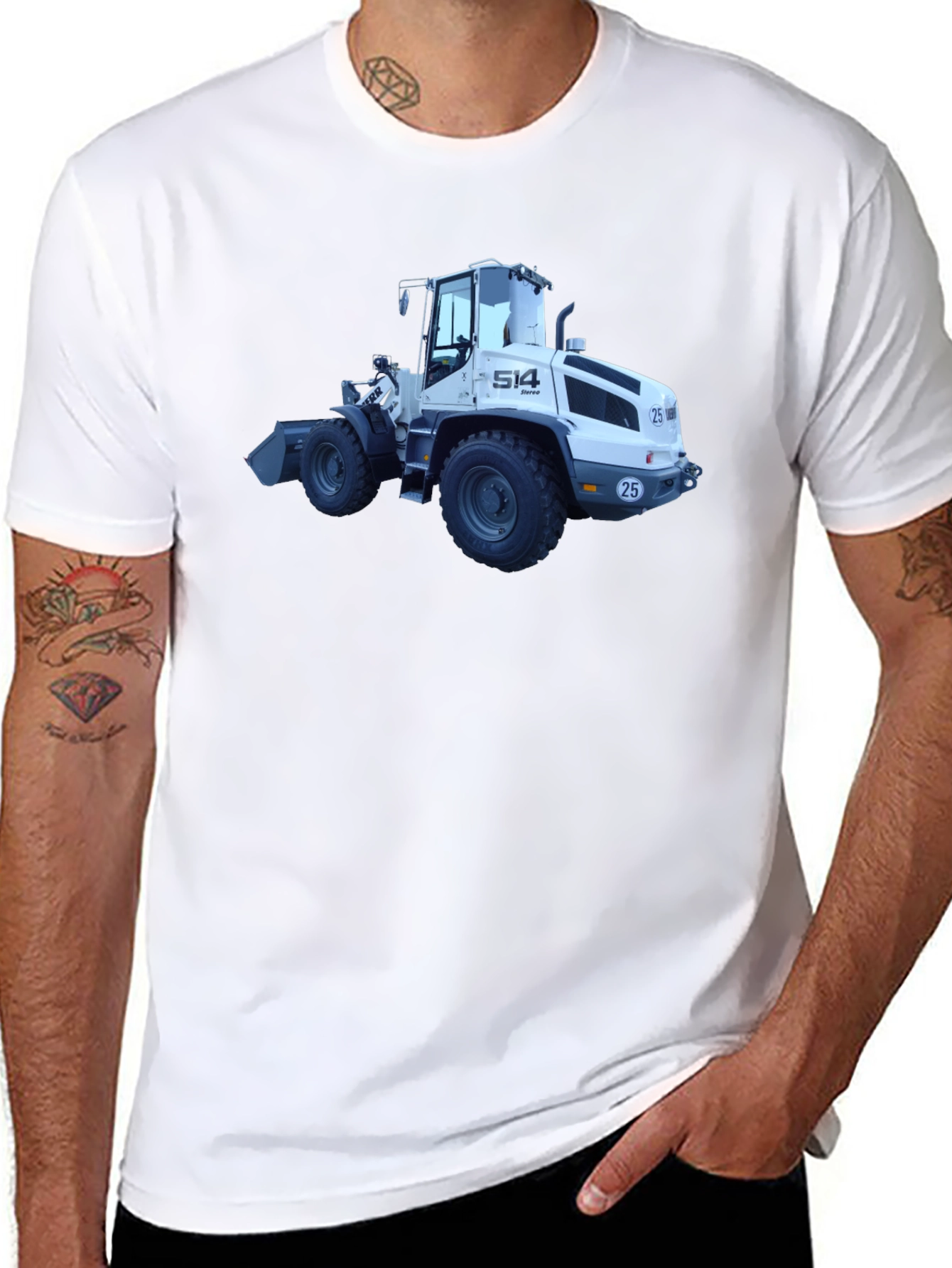Bulldozer Graphic T-Shirt - Heavy Duty Style