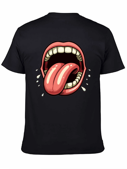 Open Mouth Tongue Out Graphic Tee