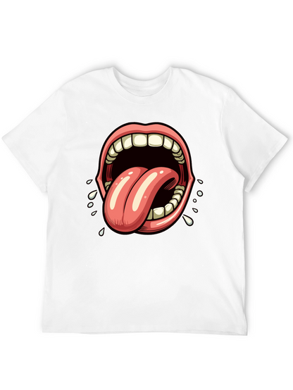 Open Mouth Tongue Out Graphic Tee