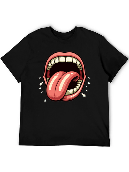 Open Mouth Tongue Out Graphic Tee
