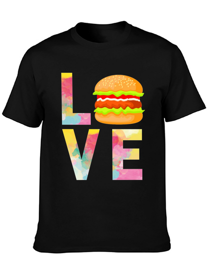 Love Burger Graphic Tee - Unisex Black T-Shirt