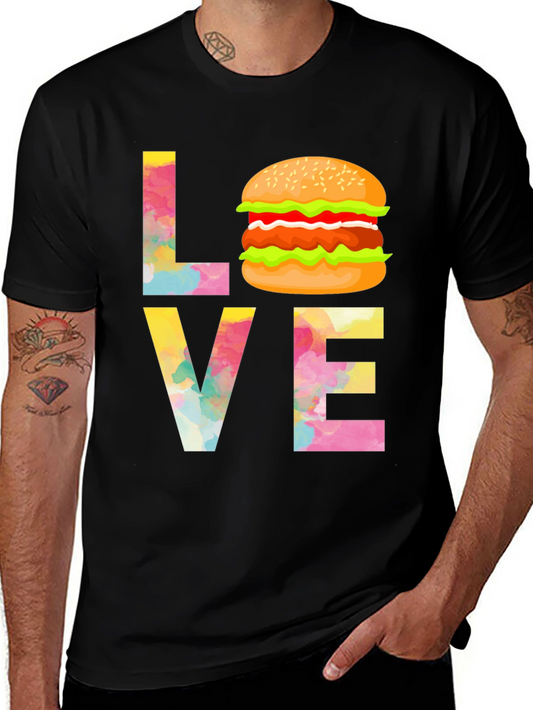 Love Burger Graphic Tee - Unisex Black T-Shirt